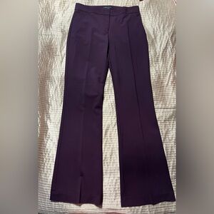Theory wool eggplant Purple Flared bootcut Dress Pants sz 10